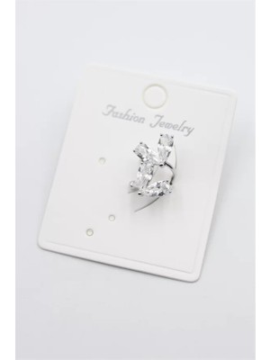 Die Grup Taşlı Kıkırdak Küpe - Gümüş