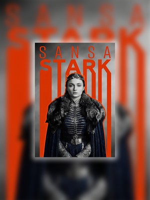 Tugo A4 Boyutunda Metal Sansa Stark Tablosu