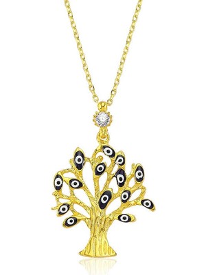 Elwes 925 Ayar Gümüş Dilek Ağacı Kadın Gümüş Kolye