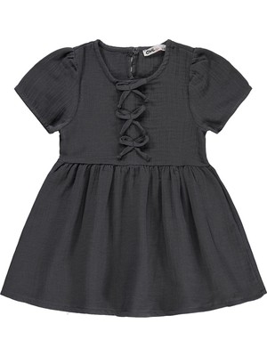 Civil Girls Fiyonklu 2-5 Yaş Elbise - Gri