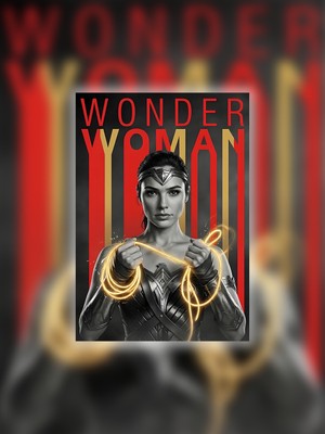 Tugo A4 Boyutunda Metal Wonder Woman Tablosu