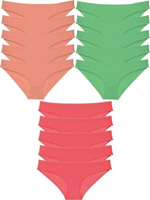 Die Grup 15 Adet Süper Eko Set Likralı Kadın Slip Külot 536