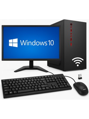 Arestech Intel I3 7100 8 GB Ram 256 GB SSD Windows 10 Bilgisayar Klavye + Mouse + Wi-Fi Alıcılı+19" Monitör