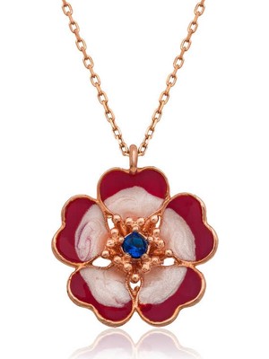 Elwes 925 Ayar Gümüş Manolya Çiçeği Kadın Gümüş Kolye