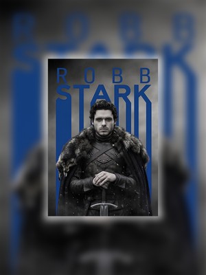 Tugo A4 Boyutunda Metal Robb Stark Tablosu