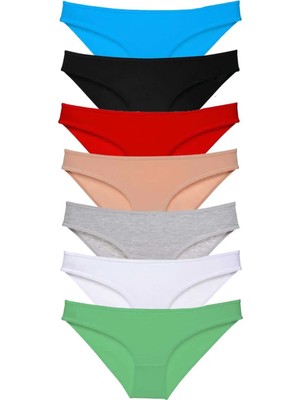 Die Grup 7 Adet Süper Eko Set Likralı Kadın Slip Külot Set 2