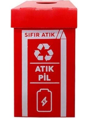 PremiumPort Çevre Dostu Atık Pil Toplama Kutusu 40X19X19 Cm, Güvenle Kullanım