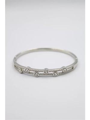 Die Grup Taşlı Vip Bilezik - Gümüş