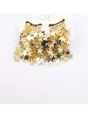 Die Grup Yıldız Pullu Küpe - Altın