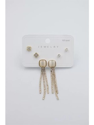 Die Grup Çoklu Set Küpe - Altın