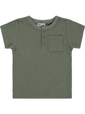 Civil Boys Basic Önü Düğmeli 2-5 Yaş Tişört - Haki