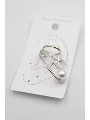 Die Grup Taşlı Kıkırdak Küpe - Gümüş