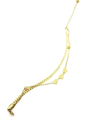 Die Grup Zincir Bileklik - Altın