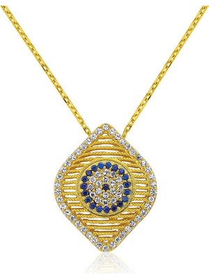 Elwes 925 Ayar Gümüş Nazar Kadın Gümüş Kolye