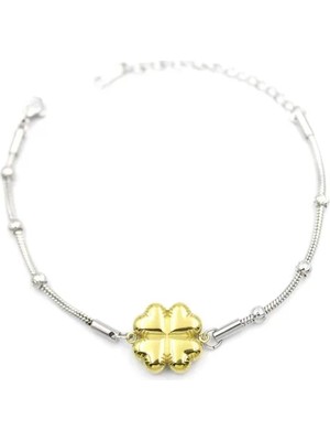 Die Grup Yonca Zincir Bileklik - Altın