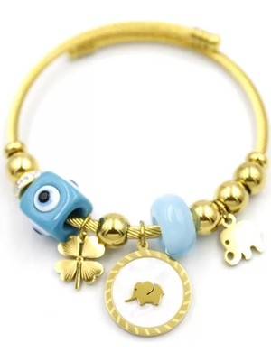 Die Grup Fil Charm Bilezik - Altın