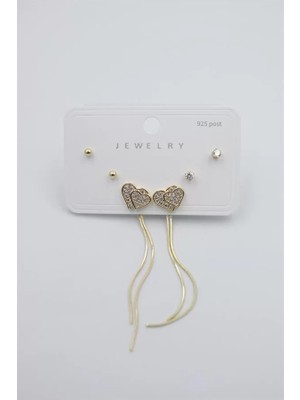 Die Grup Çoklu Set Küpe - Altın