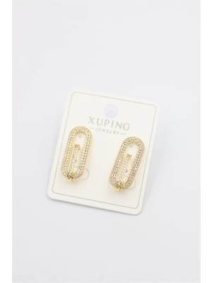 Die Grup Taşlı Küpe - Altın