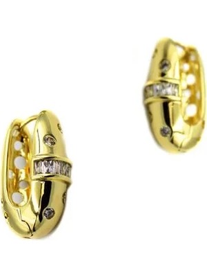 Die Grup Taşlı Küpe - Altın