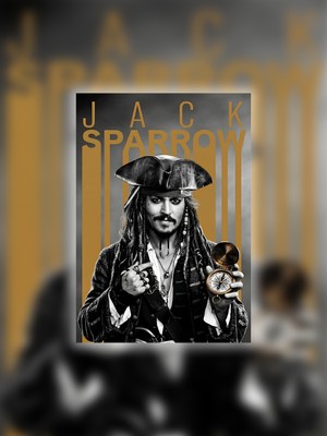 Tugo A4 Boyutunda Metal Jack Sparrow Tablosu