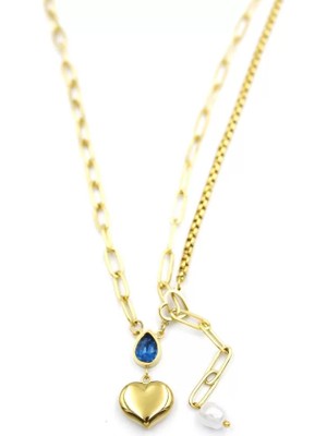 Die Grup Kalp Kolye - Altın