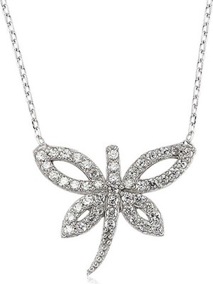 Elwes 925 Ayar Gümüş Yusufçuk Kadın Gümüş Kolye