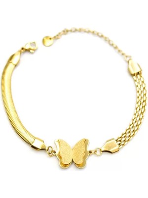 Die Grup Kelebek Bileklik - Altın