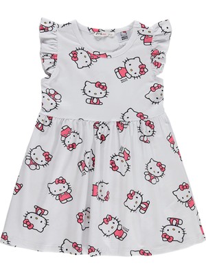 Hello Kitty 2-5 Yaş Elbise - Kırık Beyaz