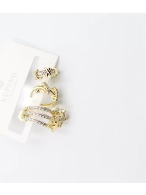 Die Grup 3'lü Xuping Küpe - Altın