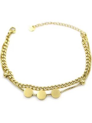 Die Grup Zincir Bileklik - Altın