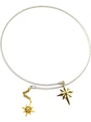 Die Grup Kutup Yıldızı Tasma Kolye - Gümüş