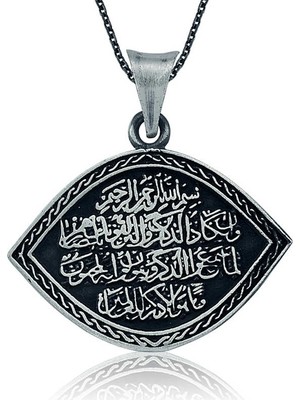 Elwes 925 Ayar Gümüş Nazar Duası Kadın Gümüş Kolye