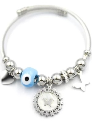 Die Grup Kelebek Charm Bilezik - Gümüş