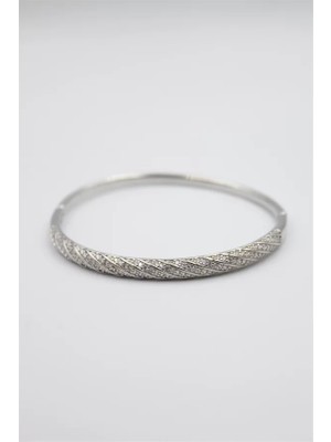 Die Grup Taşlı Vip Bilezik - Gümüş