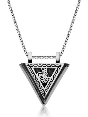 Elwes 925 Ayar Gümüş Tuğralı Muskalık  Gümüş Kolye