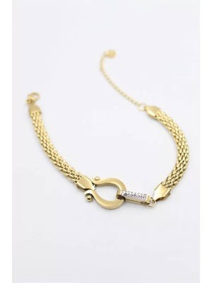 Die Grup Zincir Bileklik - Altın