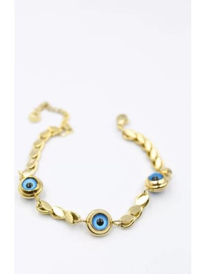 Die Grup Arpa Zincirli Nazar Bileklik - Altın