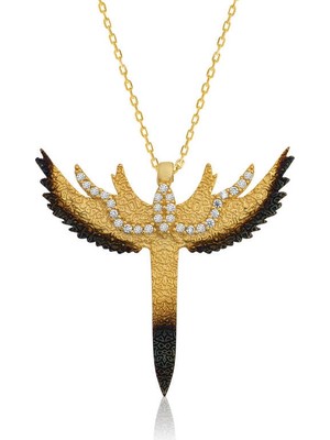 Elwes 925 Ayar Gümüş Kılıç Kadın Gümüş Kolye