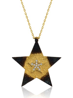 Elwes 925 Ayar Gümüş Yıldız Kadın Gümüş Kolye