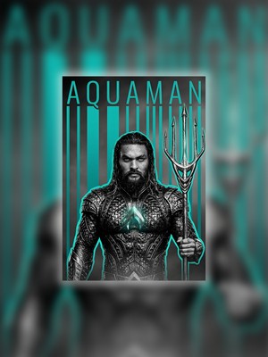 Tugo A4 Boyutunda Metal Aquaman Tablosu