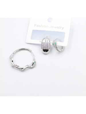 Die Grup 3'lü Yılan Küpe - Gümüş