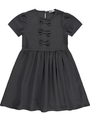 Civil Girls Fiyonklu 10-13 Yaş Elbise - Gri