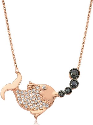 Elwes 925 Ayar Gümüş Balık Kadın Kolye