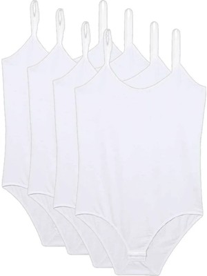Die Grup 4 Adet Ip Askılı Kadın Çıtçıtlı Body Beyaz