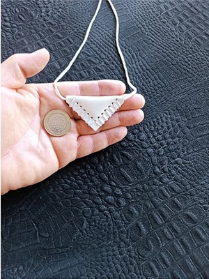 VİP GİFT Kayı Cevşen Dualı Üçgen Kolye Muska Hakiki Deri Kapalı