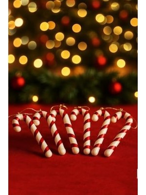 Mabeyn Yılbaşı Ağacı Süsü Şekerleri Yılbaşı Temalı Hediyeler Süsü 6 Adet