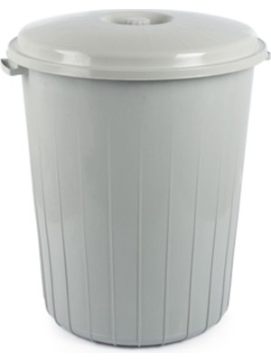 PremiumPort Gri Kapaklı 25 Litre Çöp Kovası, Şık ve Kullanışlı Tasarım