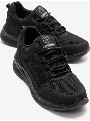 Ccway Erkek Bağcıklı Anorak Spor Ayakkabı Siyah Siyah