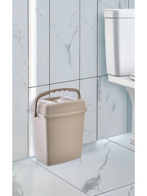 PremiumPort Pratik ve Şık 5l Tutma Saplı Banyo Mutfak Çöp Kovası