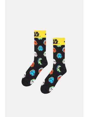 Happy Socks - Çok Renkli Star Wars Stormtrooper Figürlü Çorap